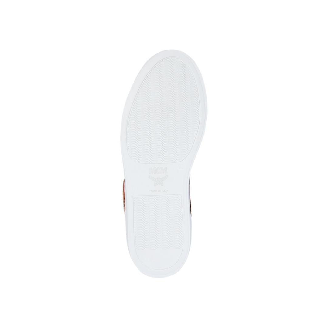 LOW TOP SNEAKERS IN VISETOS CHAMPAGNE GOLD