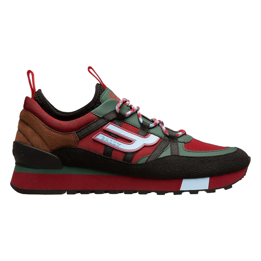 GLICK-T/100 MIXED MEDIA RUNNER SNEAKERS RED