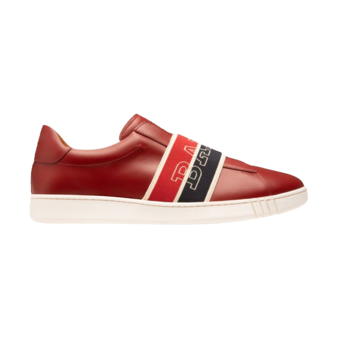 RED WILSON WICKER LOGO BAND SLIP-ON SNEAKERS