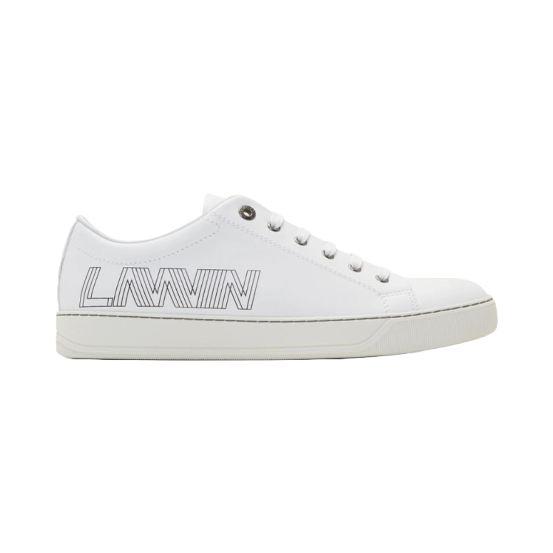 WHITE LOW TOP LOGO SNEAKERS