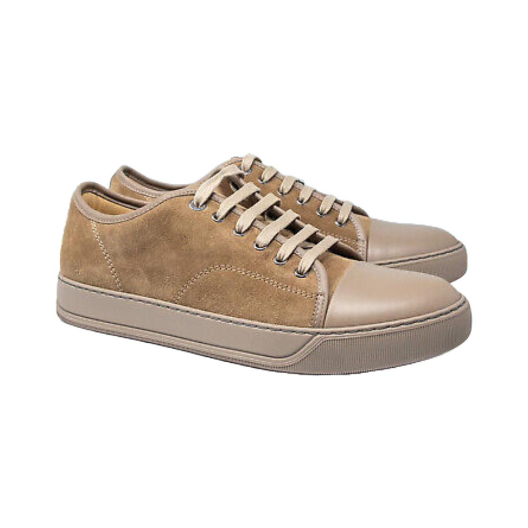 LOW TOP LIGHT BEIGE SUEDE SNEAKERS