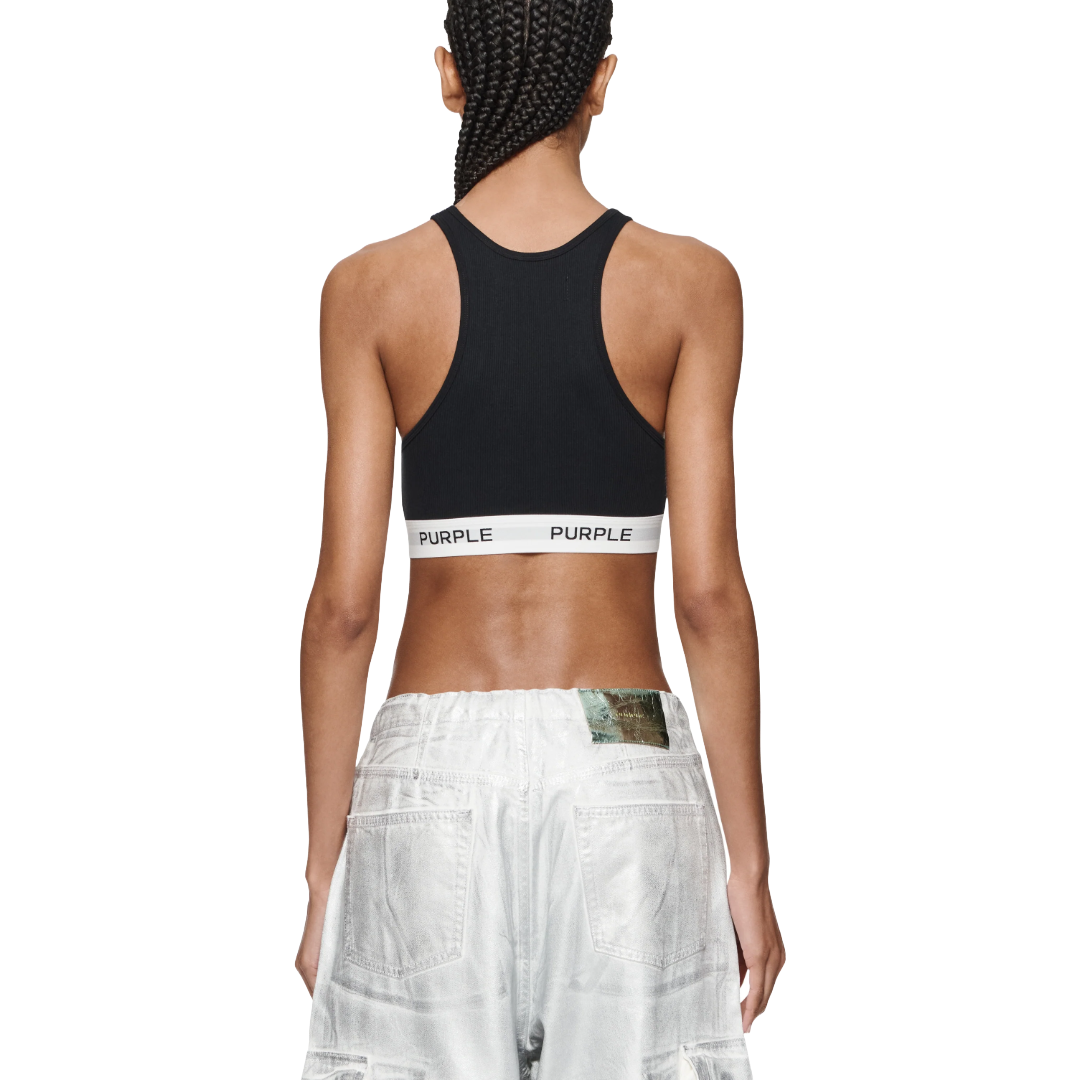 RIB BRALETTE BLACK