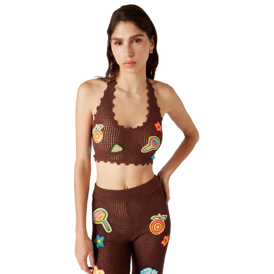MOTIF CROCHET CROP TOP