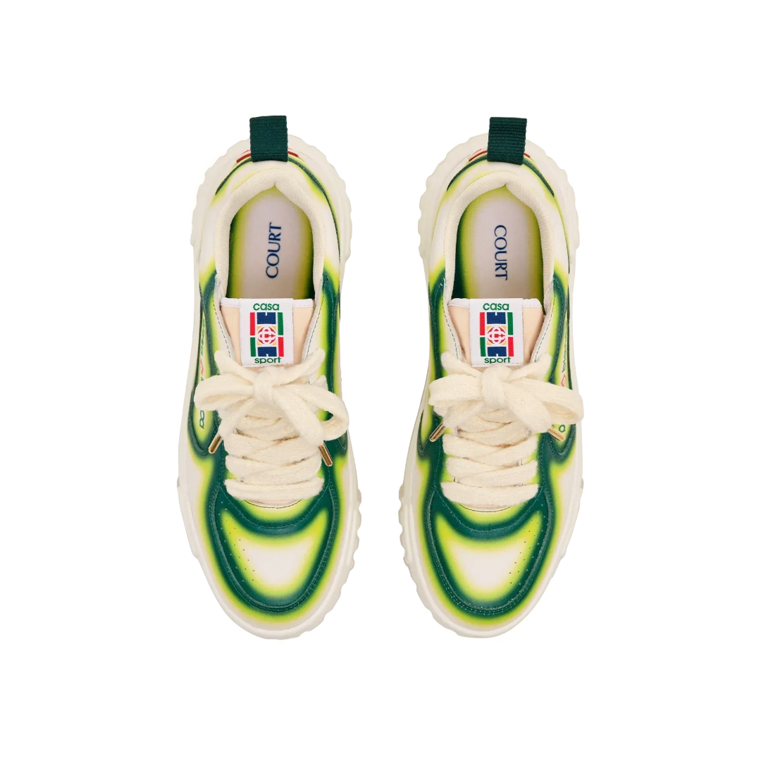 MENS'S COURT GREEN FADE SNEAKERS