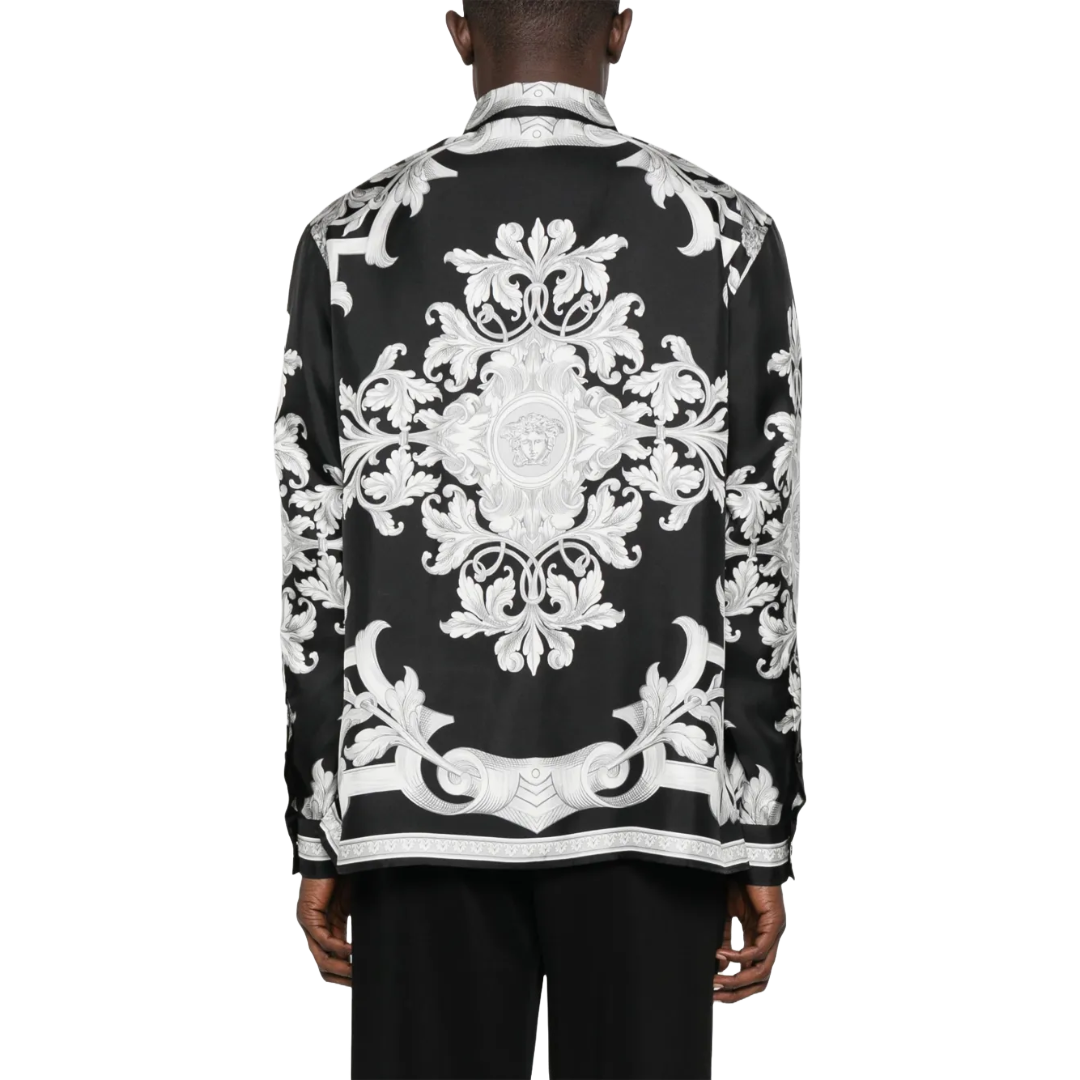 VERSACE BAROCCO SHIRT BLACK/GRAY