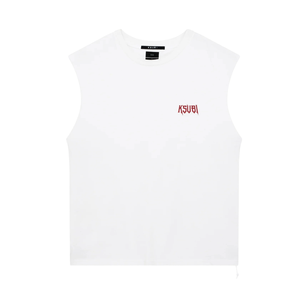 KINGDOM CUT OFF BIGGIE TEE WHITE