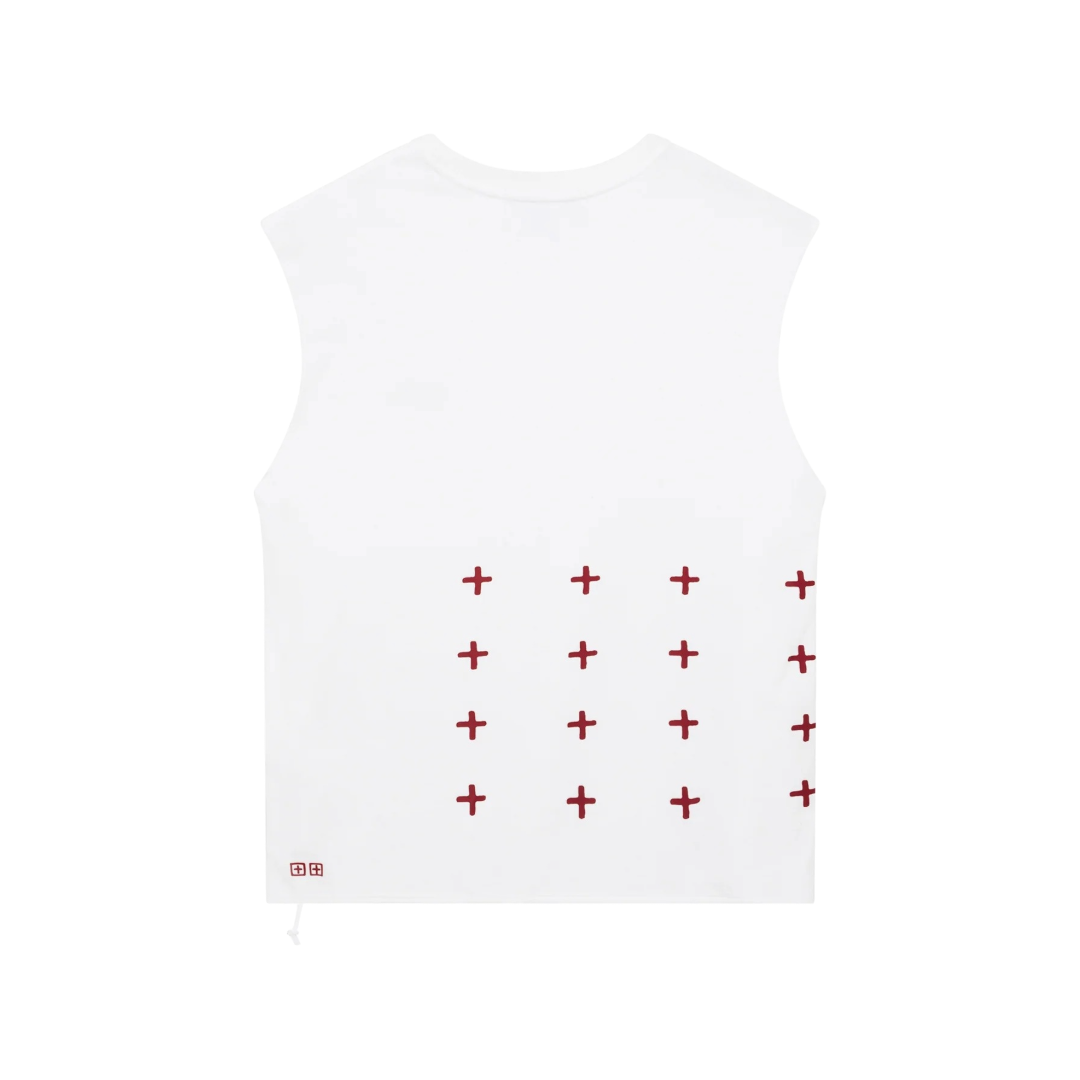 KINGDOM CUT OFF BIGGIE TEE WHITE