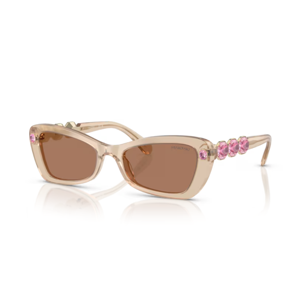 SWAROVSKI SUNGLASSES BUTTERFLY SHAPE BEIGE/PINK