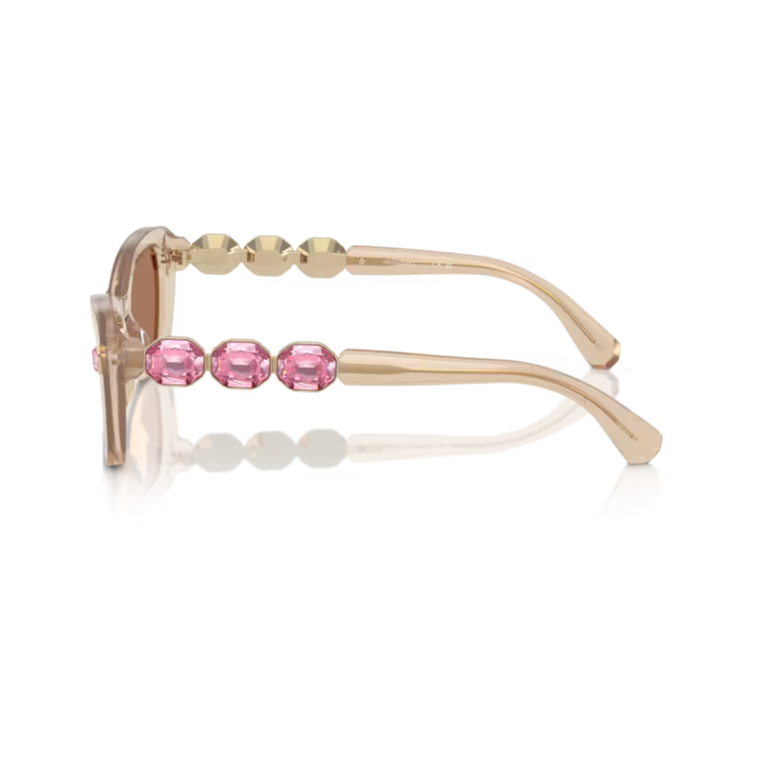 SWAROVSKI SUNGLASSES BUTTERFLY SHAPE BEIGE/PINK