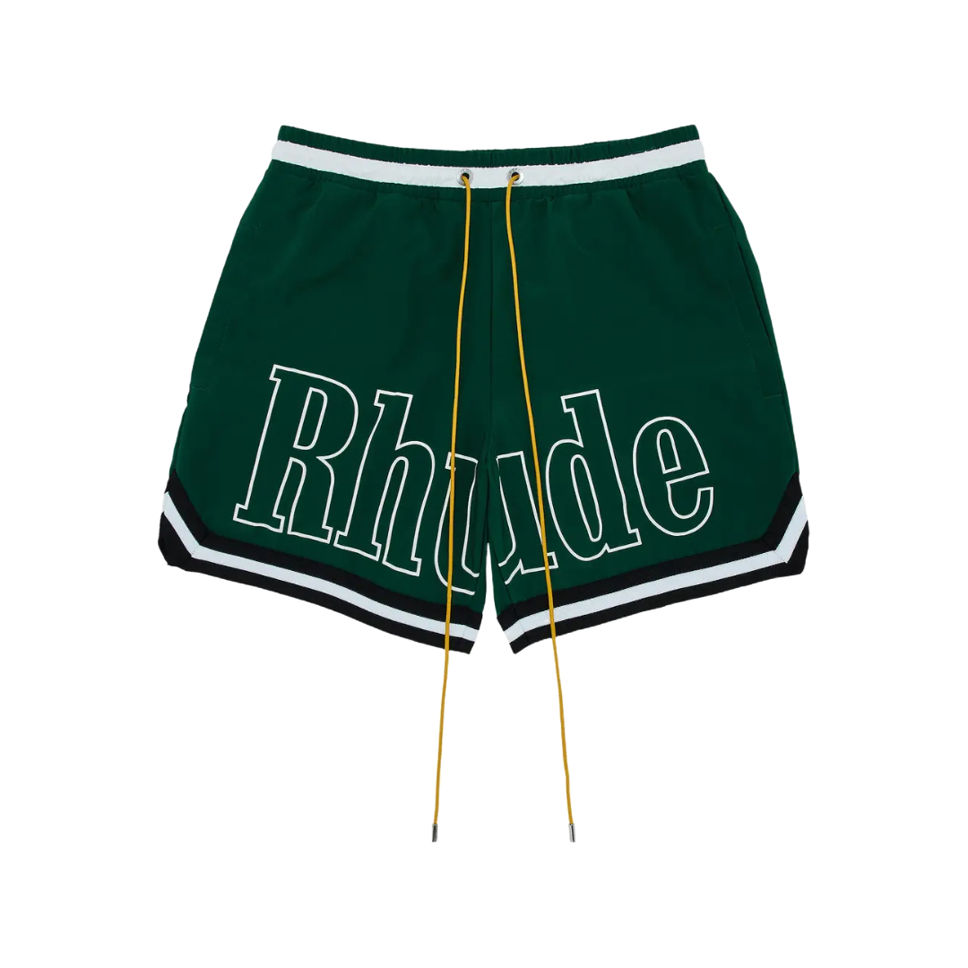 LOGO BASKETBALL SWIM SHORTS FOREST GREEN