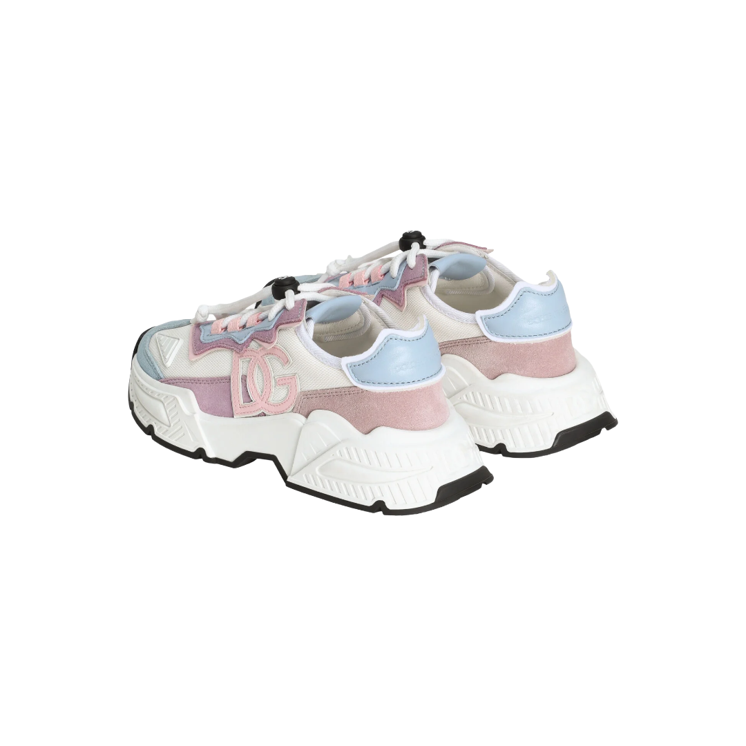 PINK/BLUE NYLON MESH DAYMASTER SNEAKERS WITH DG LOGO