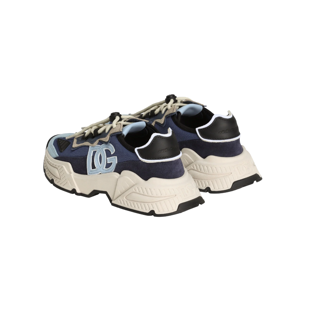 BLUE/BEIGE NYLON MESH DAYMASTER SNEAKERS WITH DG LOGO