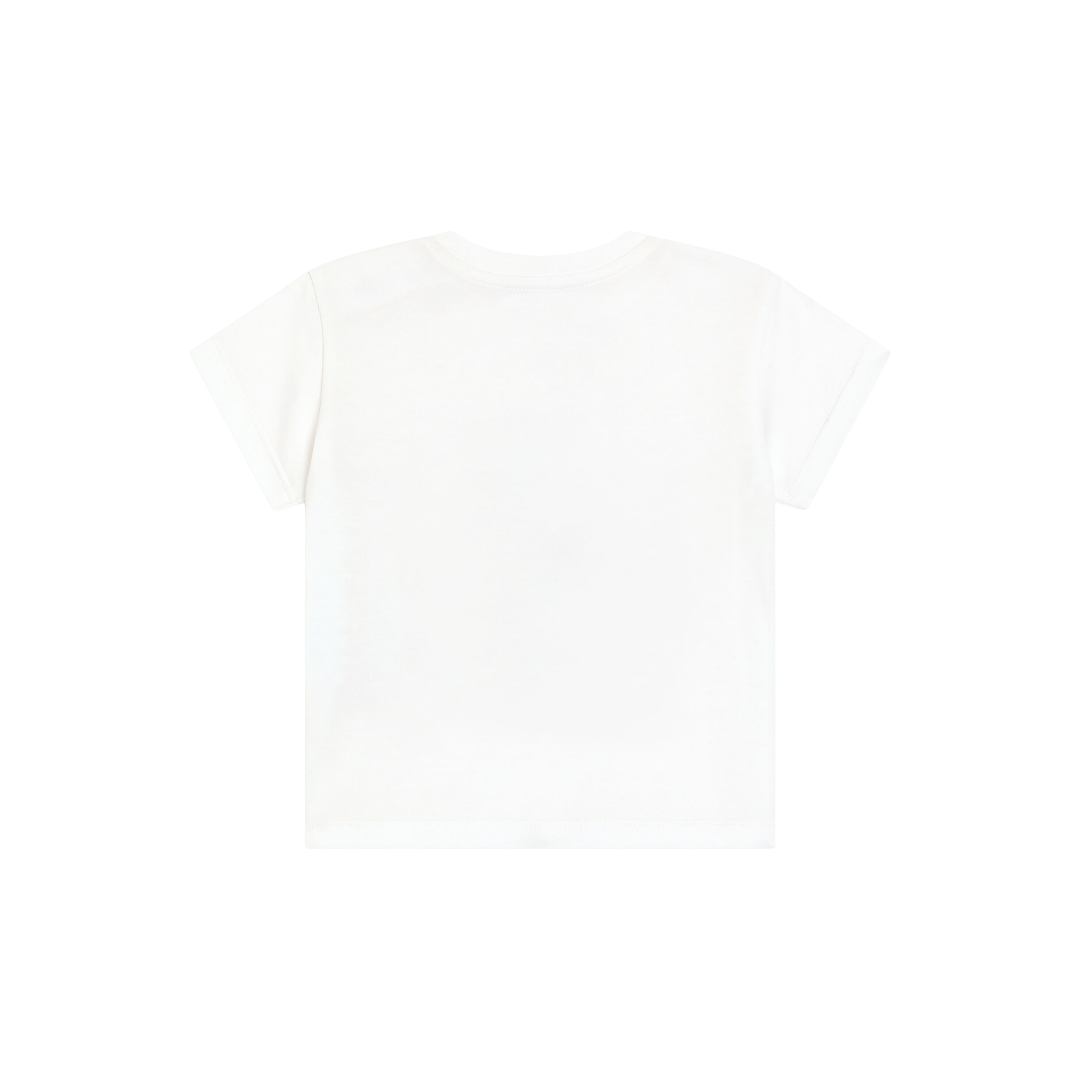 WHITE JERSEY T-SHIRT WITH DOLCE&GABBANA LOGO