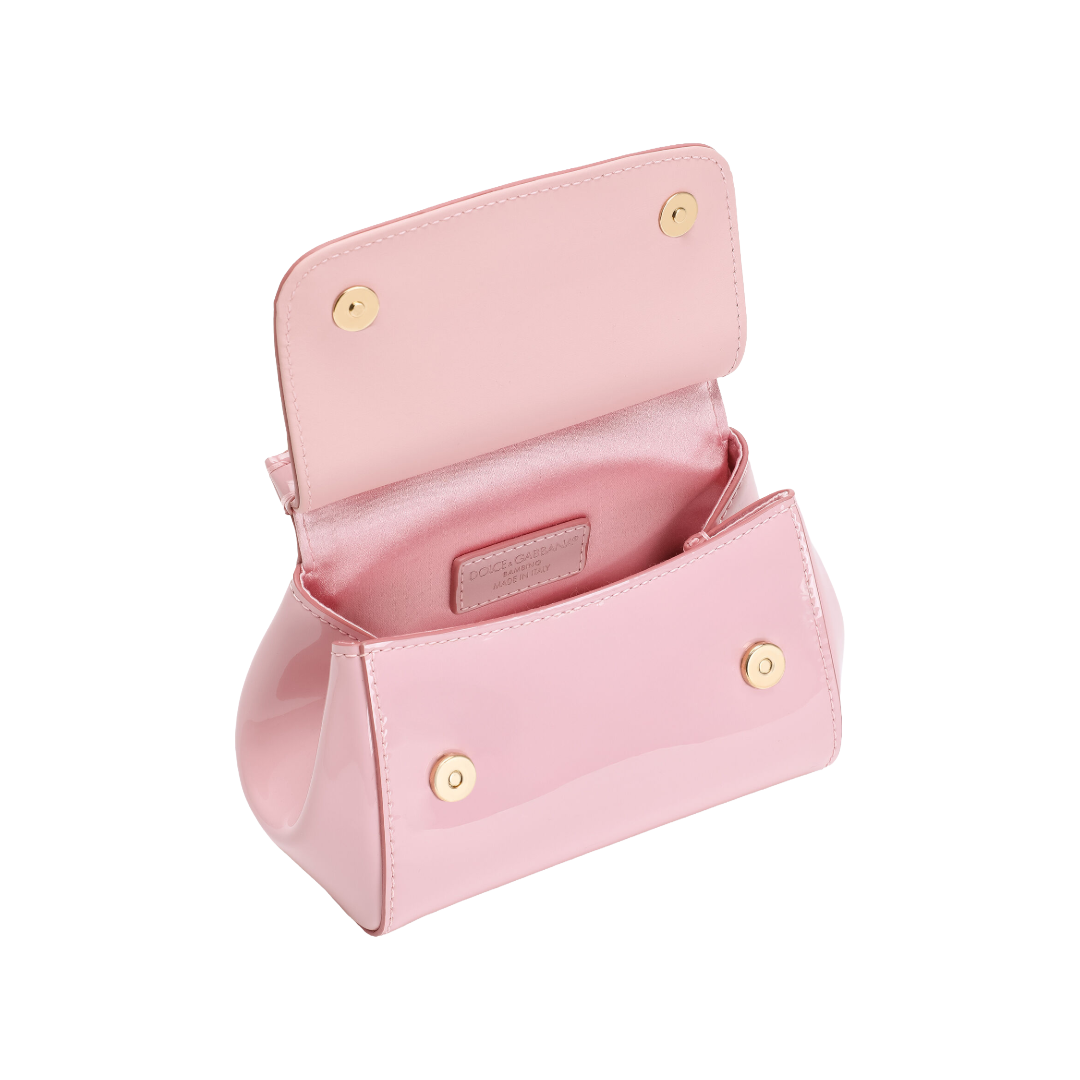 PINK PATENT LEATHER MINI SICILY BAG