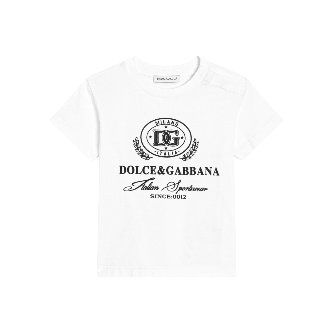 SHORT-SLEEVED JERSEY T-SHIRT WITH DOLCE&GABBANA PRINT