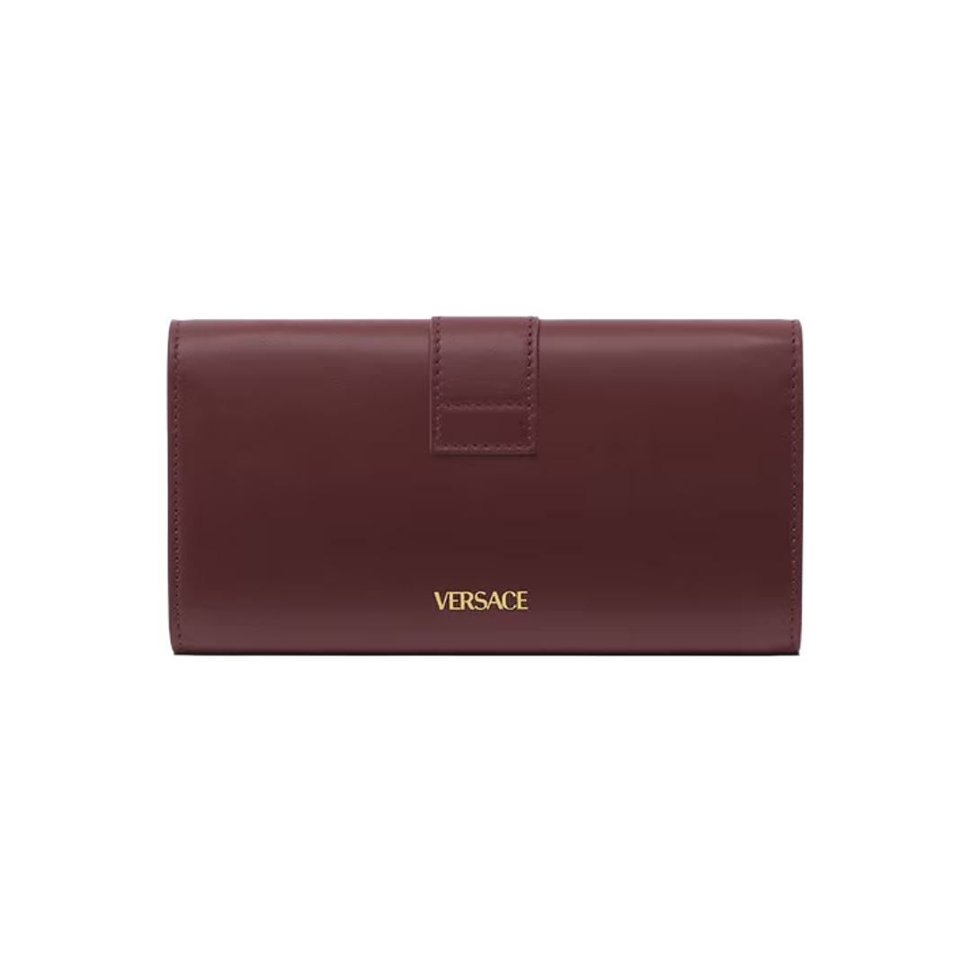 BURGUNDY V WALLET ON CHAIN