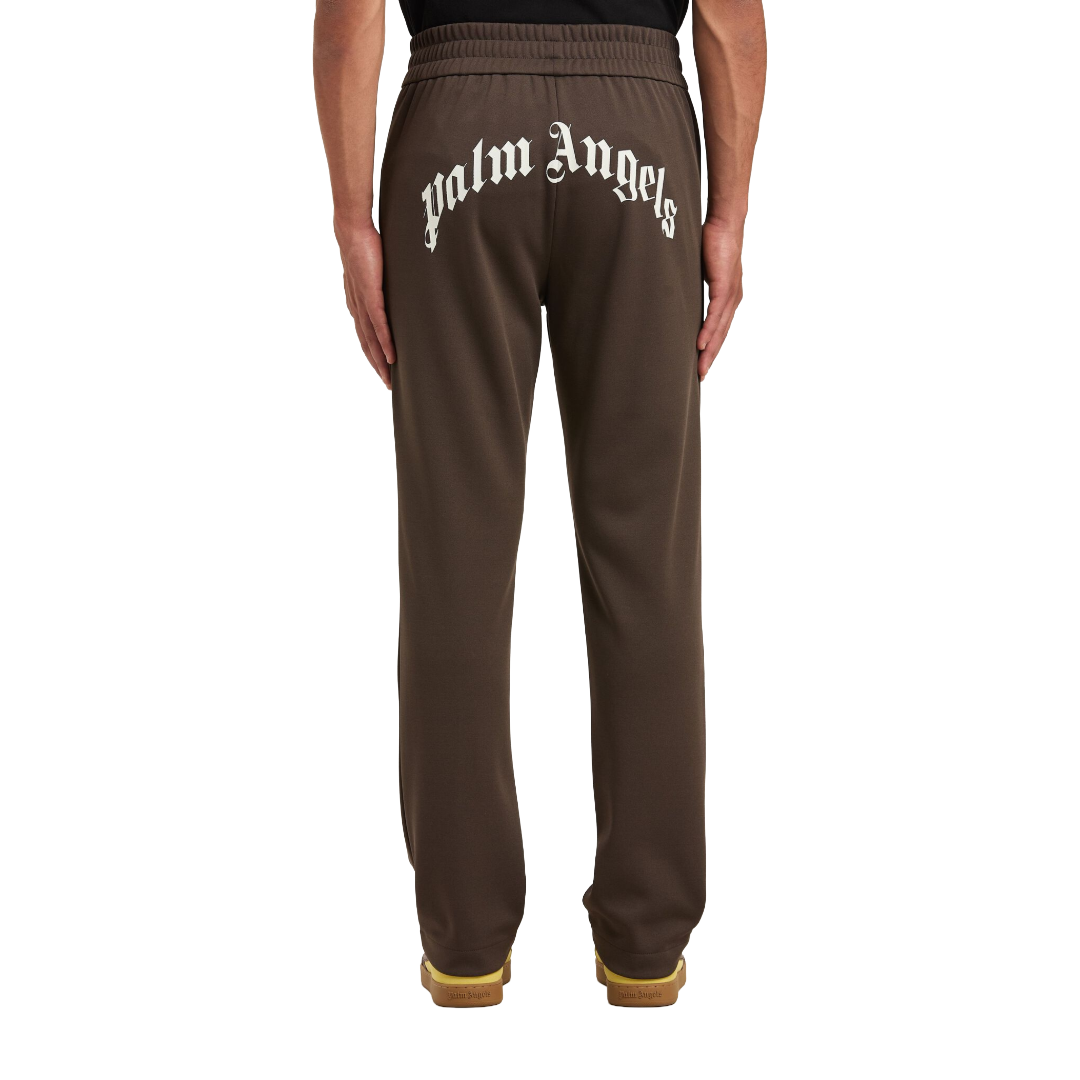 BACK CURVED LOGO TRACK PANTS DARK GRAY