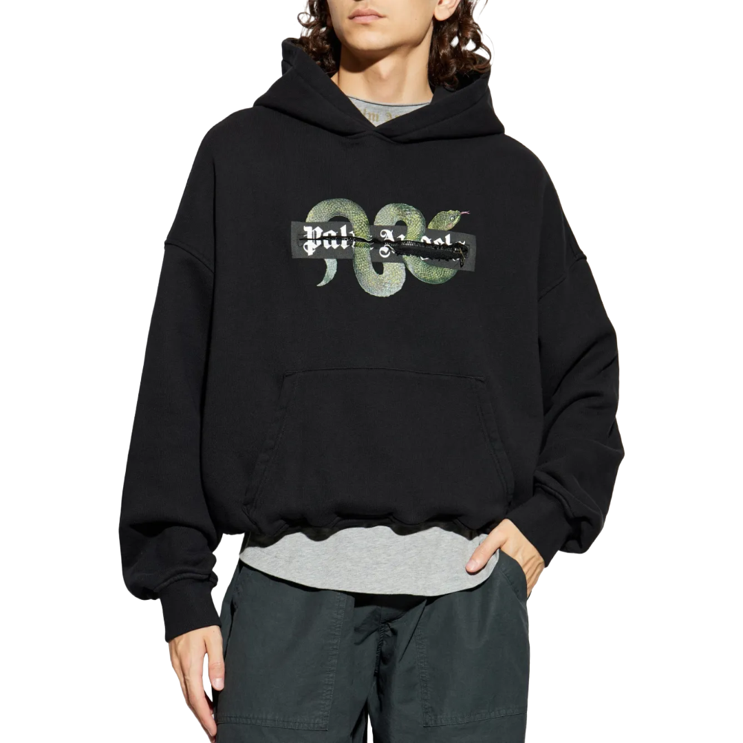 SNAKE ZIP BOX LOGO HOODIE