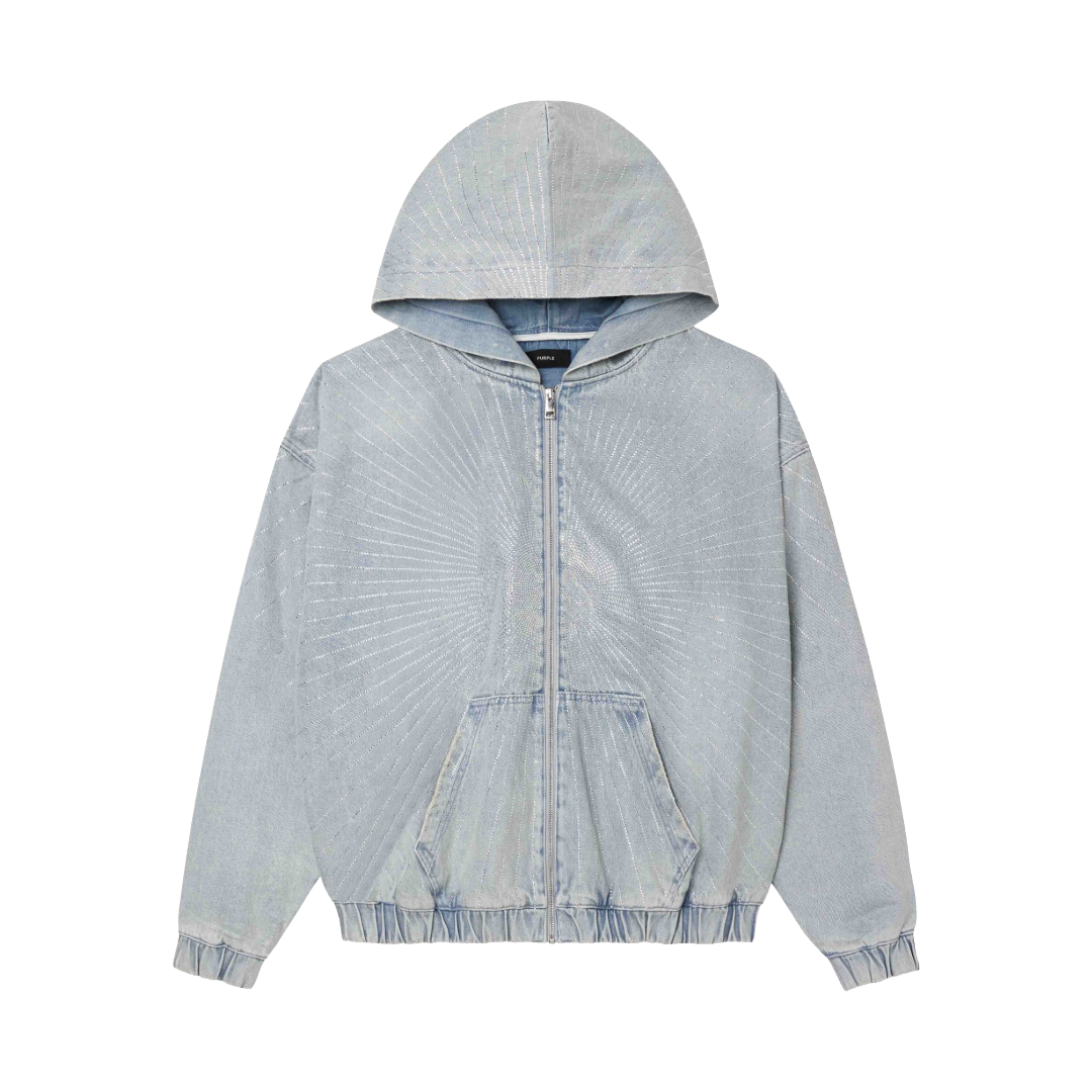 RADIAL HOTFIX ZIP UP HOODIE