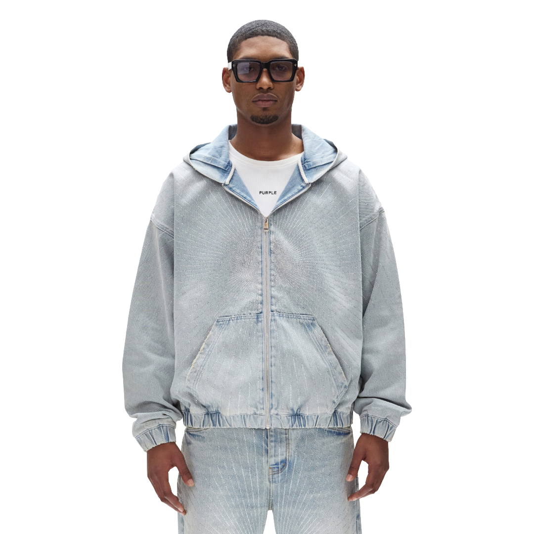 RADIAL HOTFIX ZIP UP HOODIE