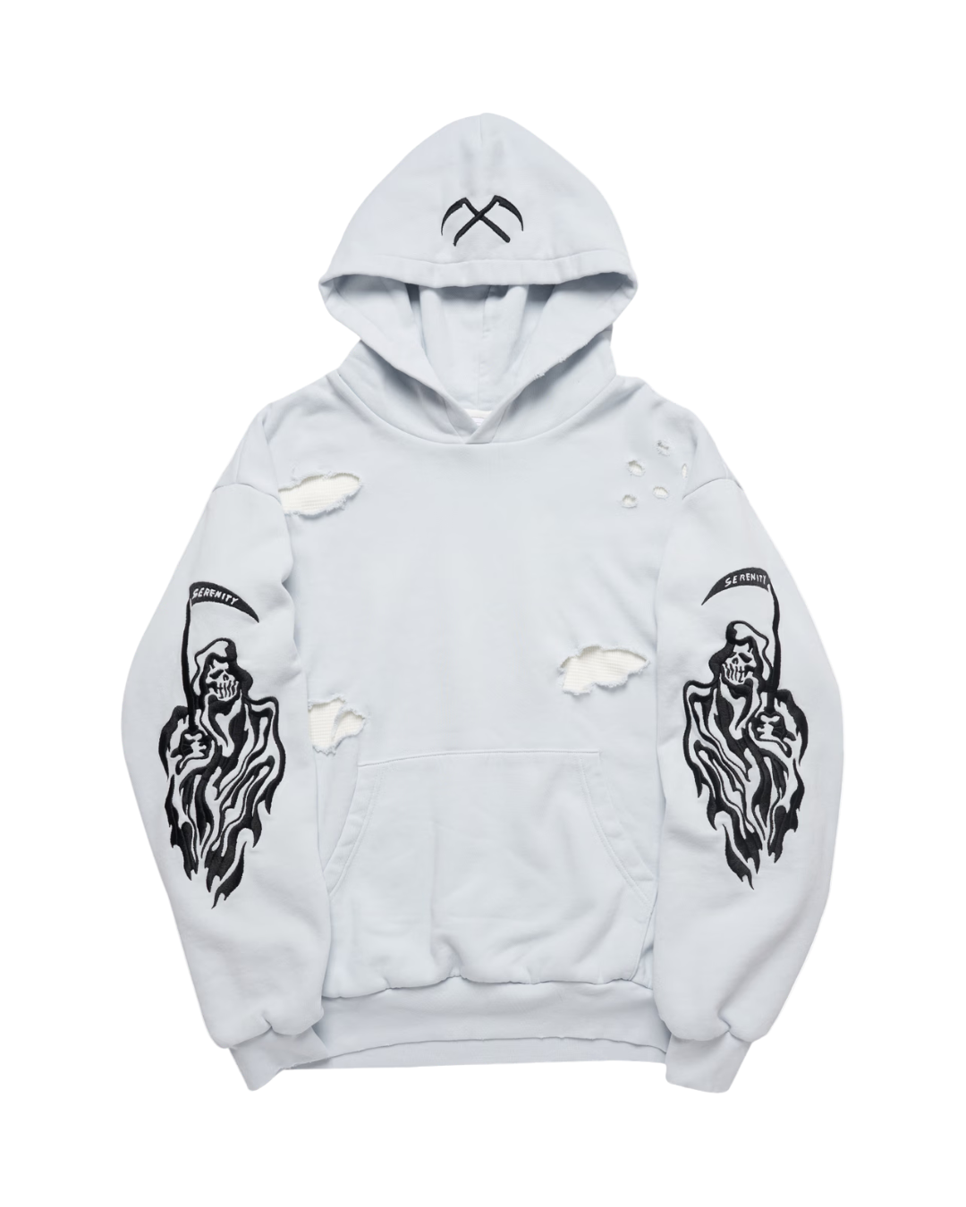 SERENITY REAPER DISTRESSED THERMAL LINED HOODIE