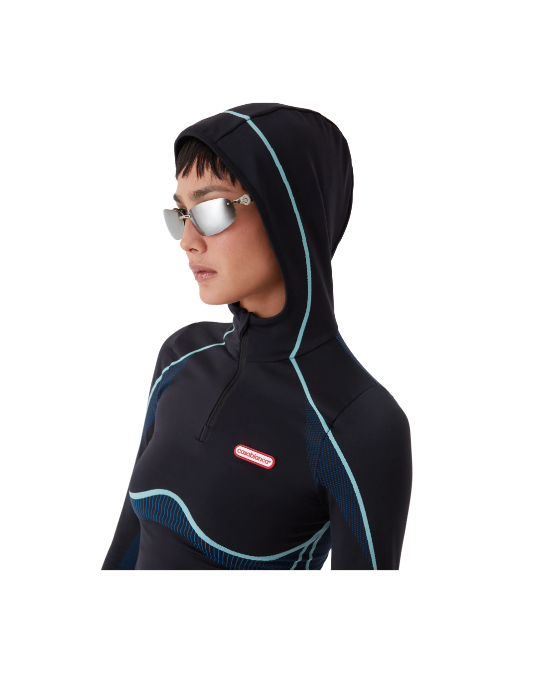 SEAMLESS HOODED LONG SLEEV TOP