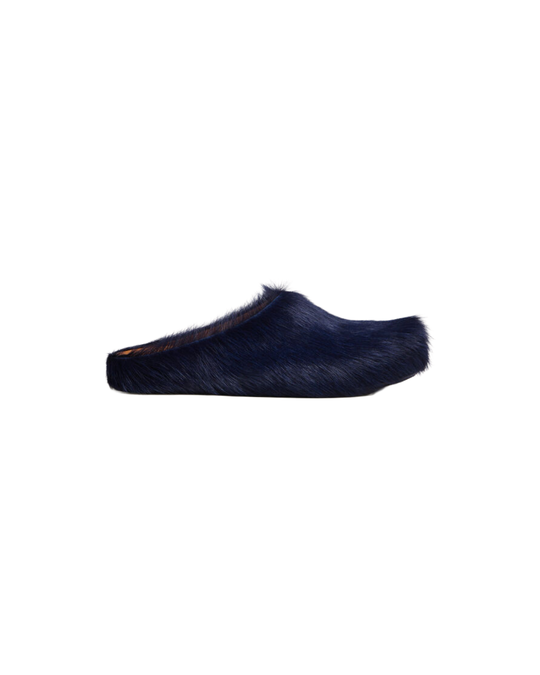 DEEP BLUE LOGO HAIR CALFSKIN FUSSBETT SABOT