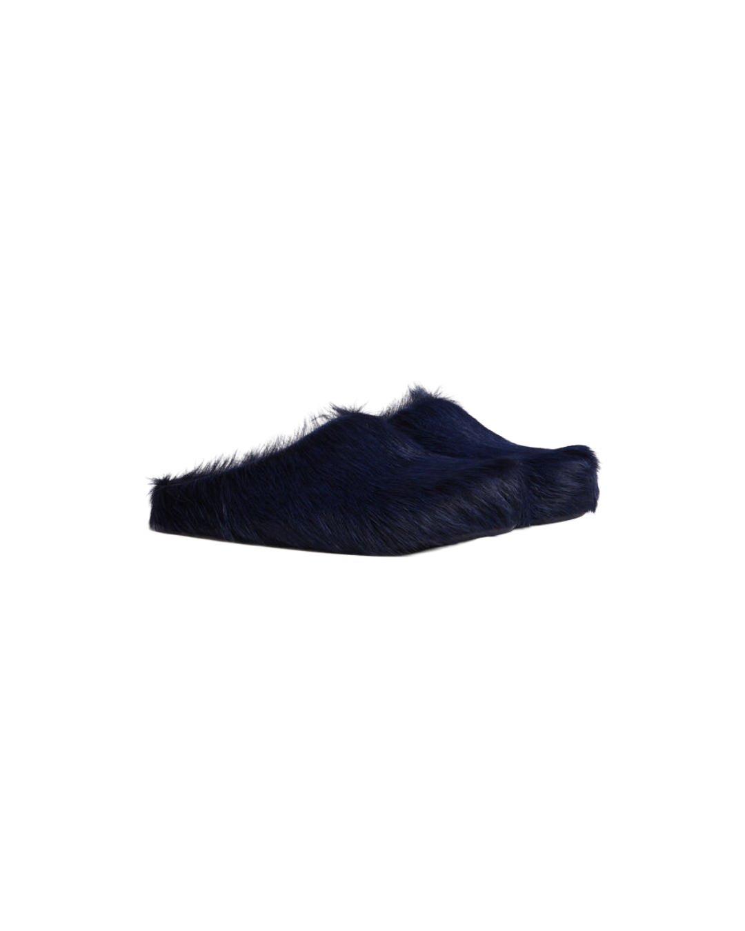 DEEP BLUE LOGO HAIR CALFSKIN FUSSBETT SABOT