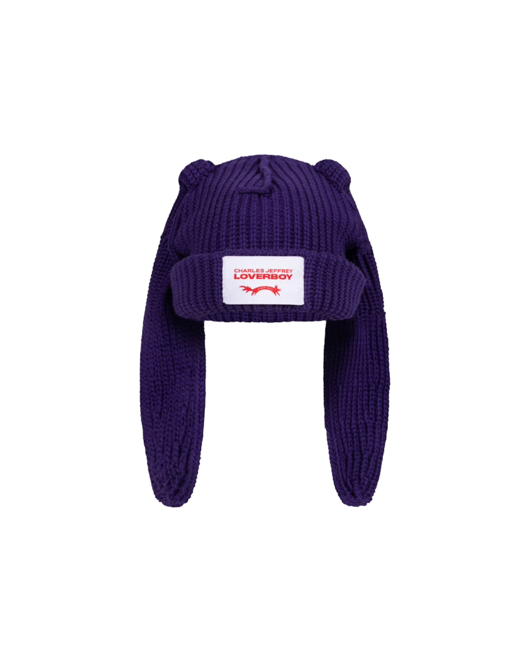 CHUNKY RABBIT BEANIE IN PURPLE