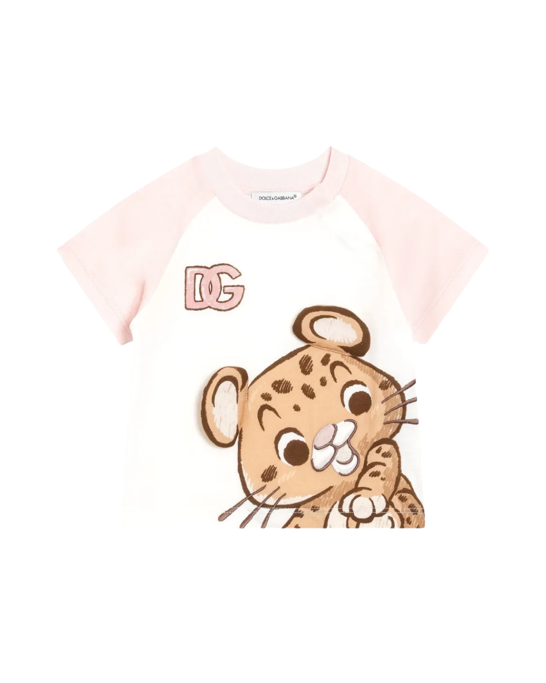 KIDS LEOPARD-MOTIF RAGLAN T-SHIRT