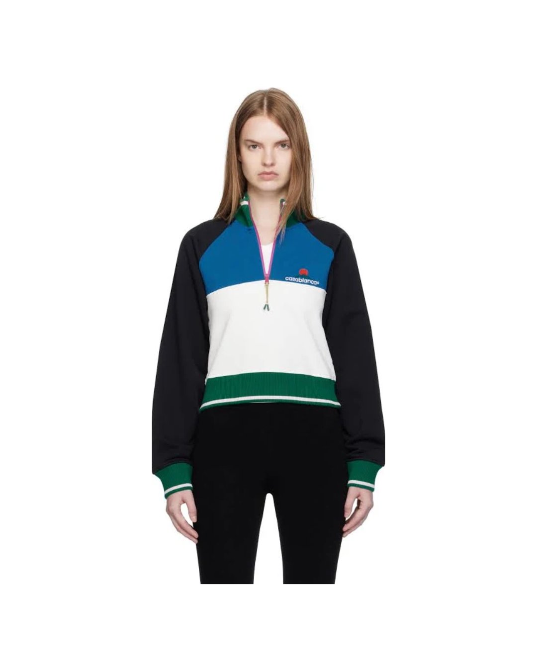 QUARTER ZIP COLORBLOCK SWEATSHIRT