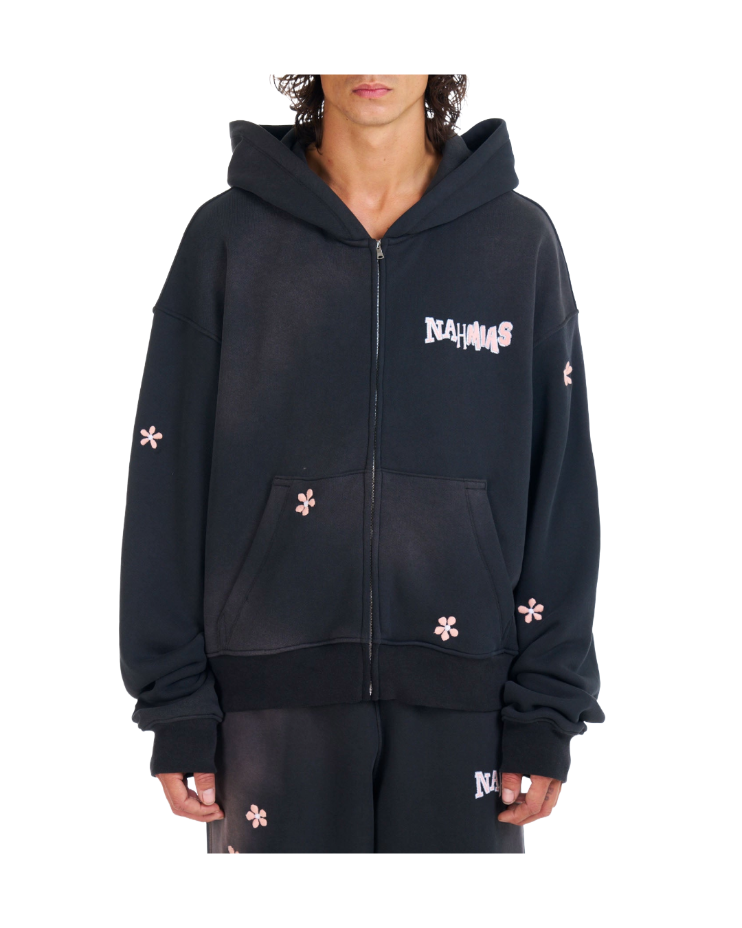 FLOWER GROMS ZIP UP HOODIE