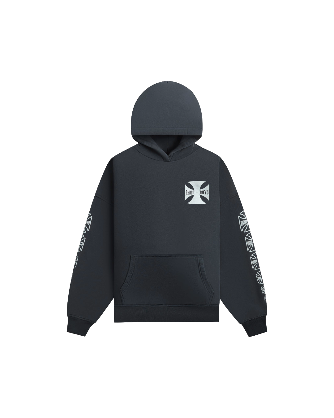 RHUDE BOYS HOODIE VINTAGE BLACK