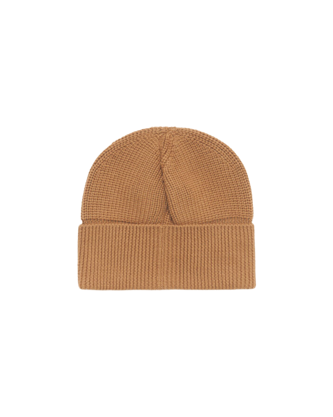 TAN WOOL FISHERMAN'S RIB BEANIE WITH MARNI PATCH