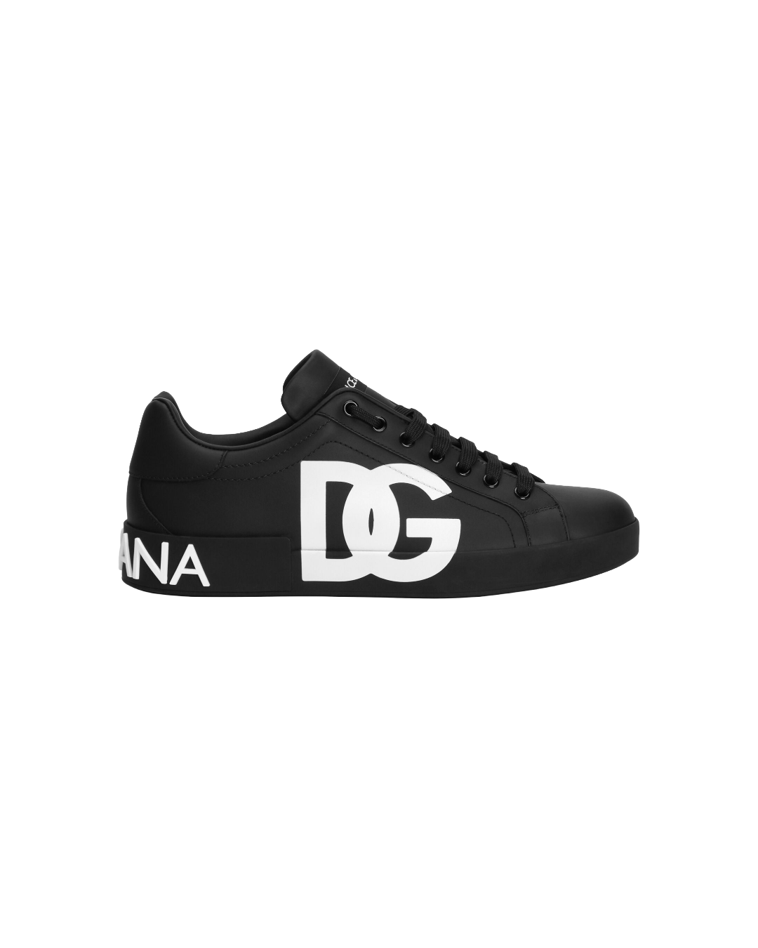 CALFSKIN NAPPA PORTOFINO SNEAKERS WITH DG LOGO PRINT