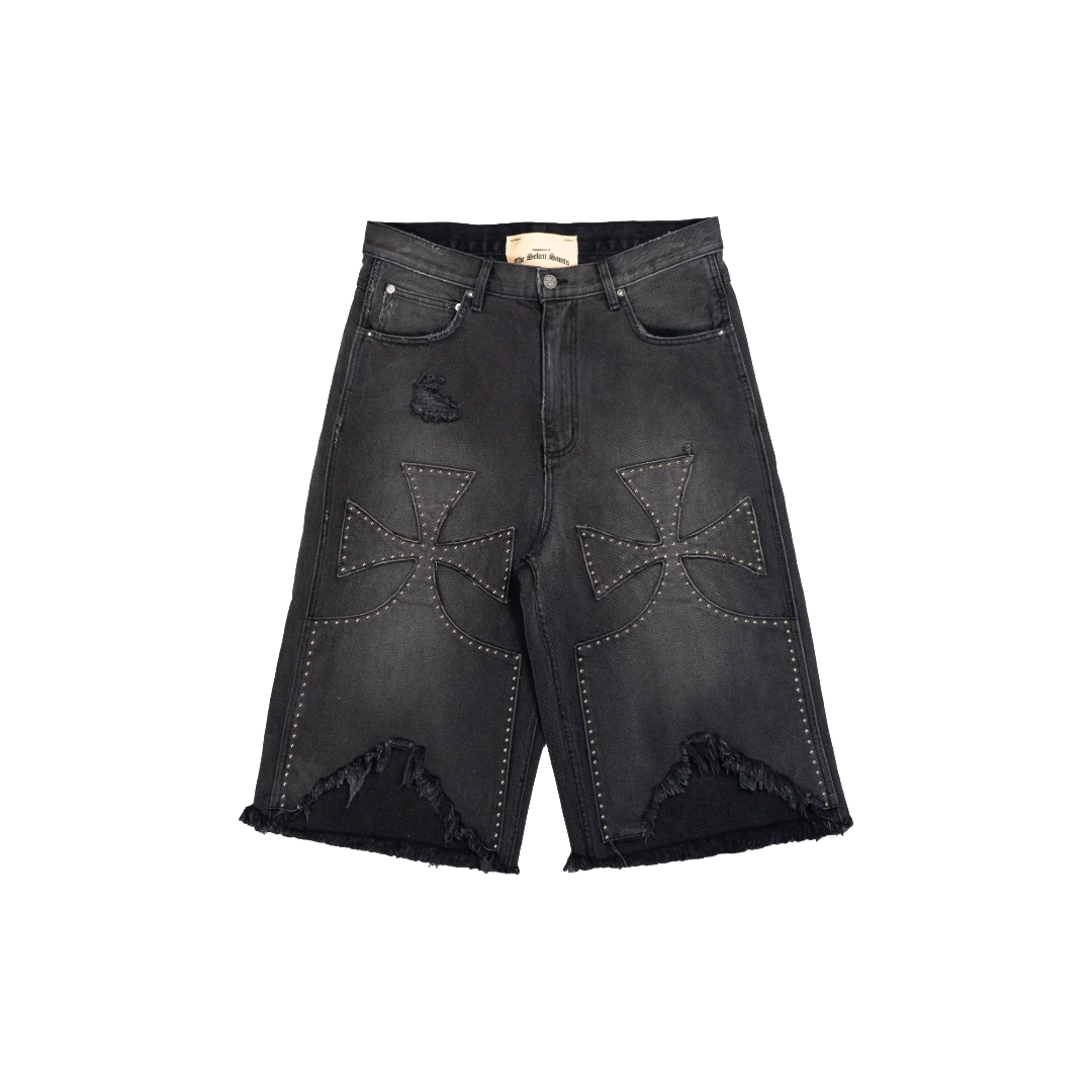 STUDDED CHOPPER SHORTS
