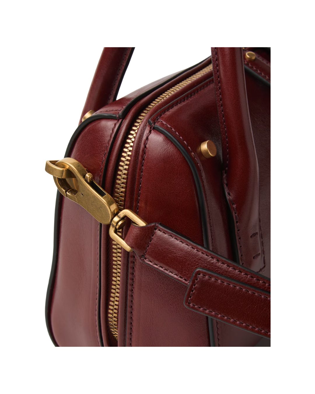 ROOMY SMALL LEATHER BOSTON BAG