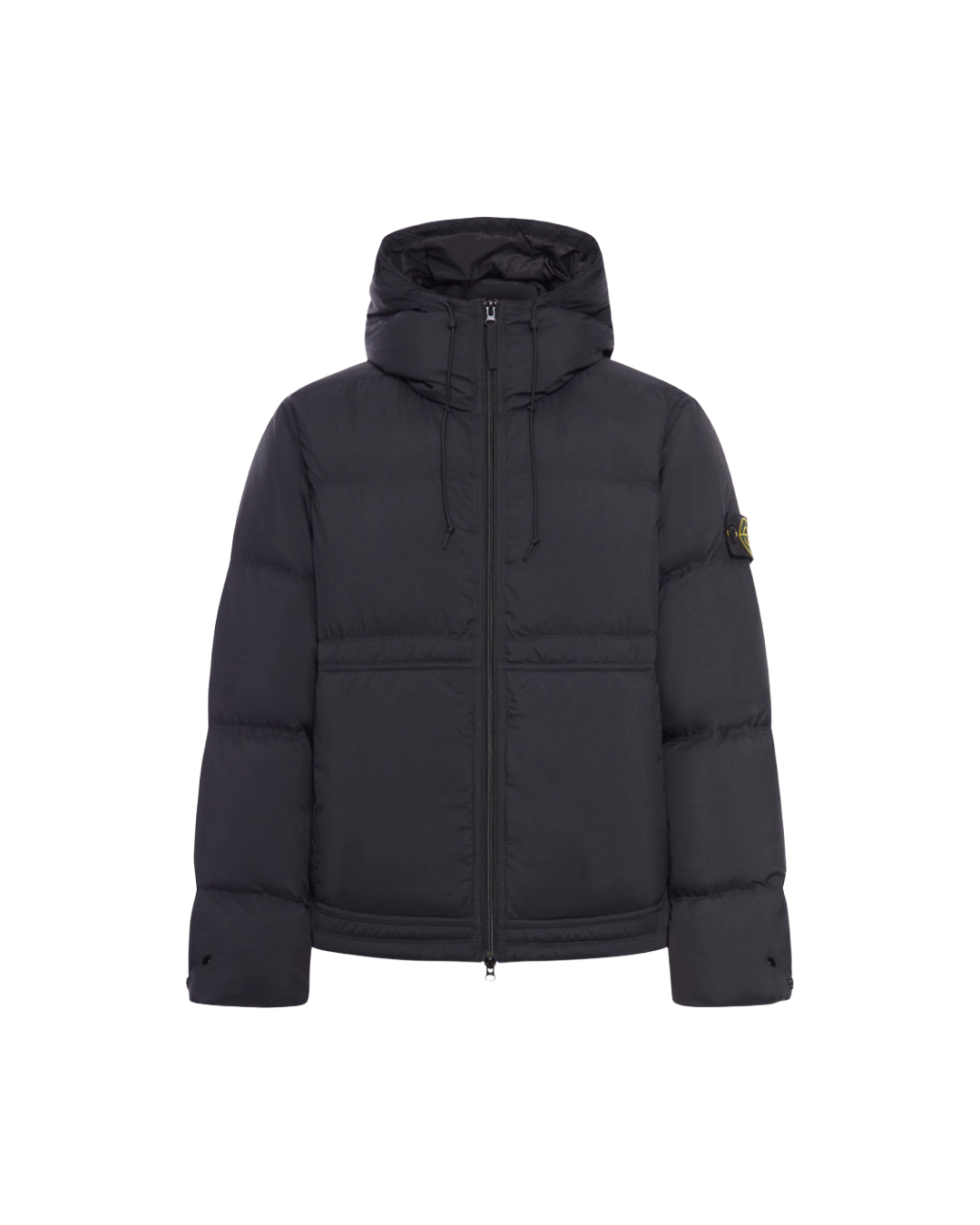 BLACK DOWN JACKET WITH HOOD