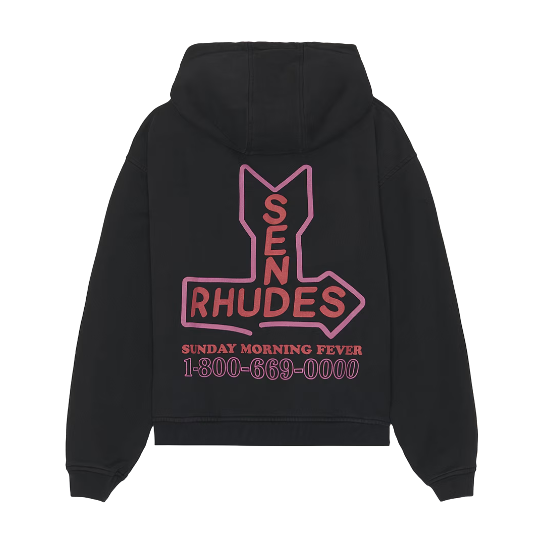 SEND RHUDES HOODIE VTG BLACK