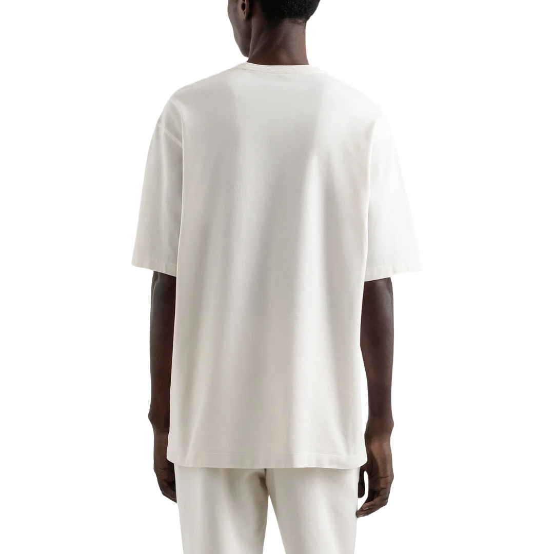 COTTON T-SHIRT WITH TAG IN CREAM