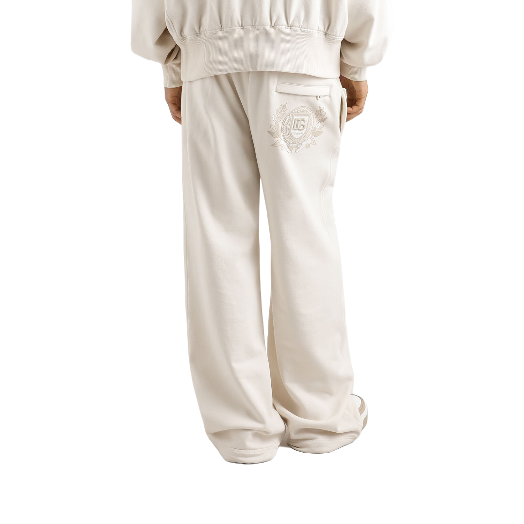 STRETCH JERSEY JOGGING PANTS WITH EMBROIDERY