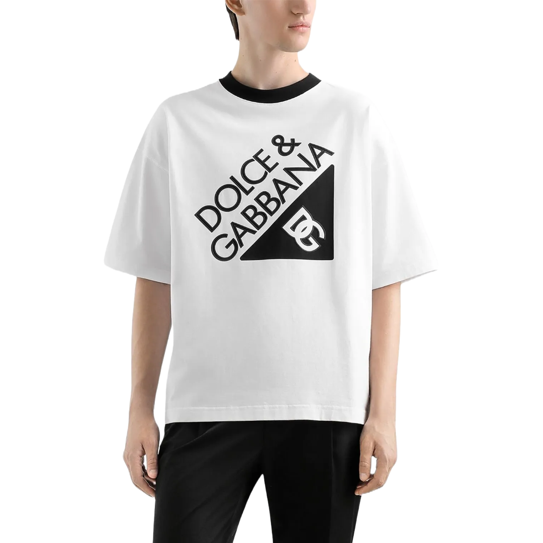 COTTON T-SHIRT WITH BLACK LOGO