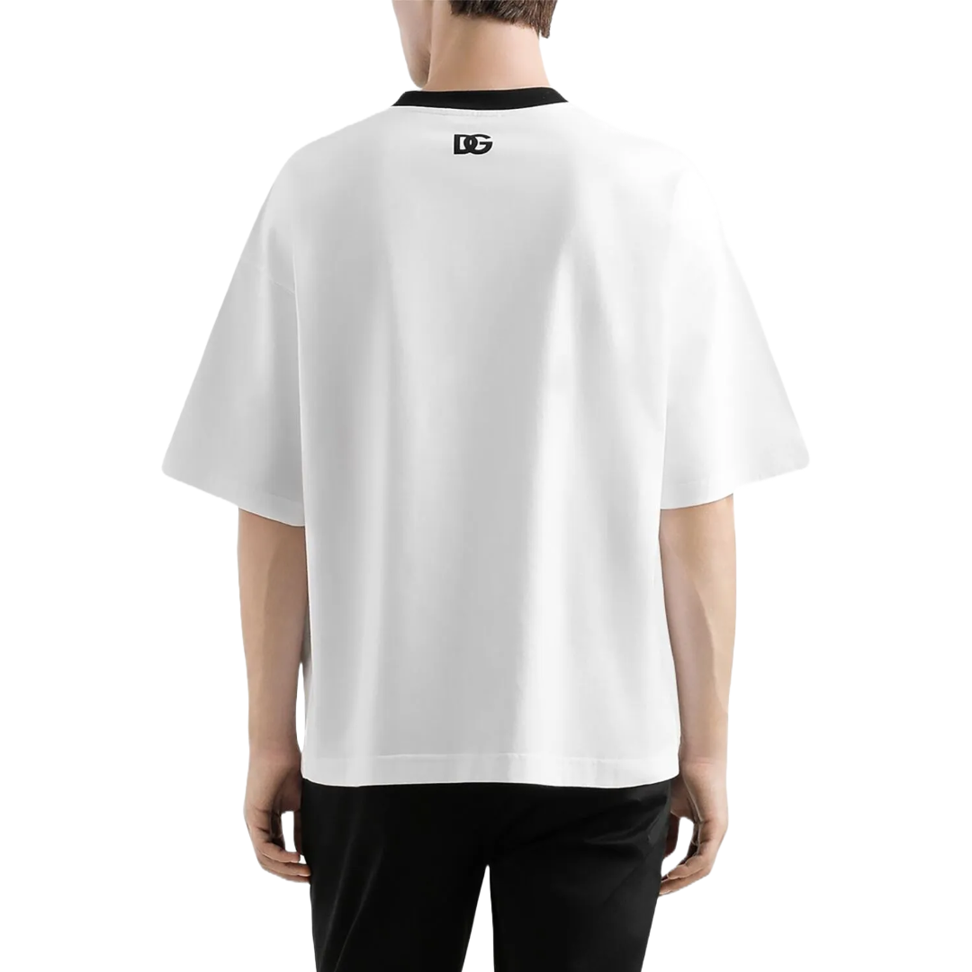 COTTON T-SHIRT WITH BLACK LOGO