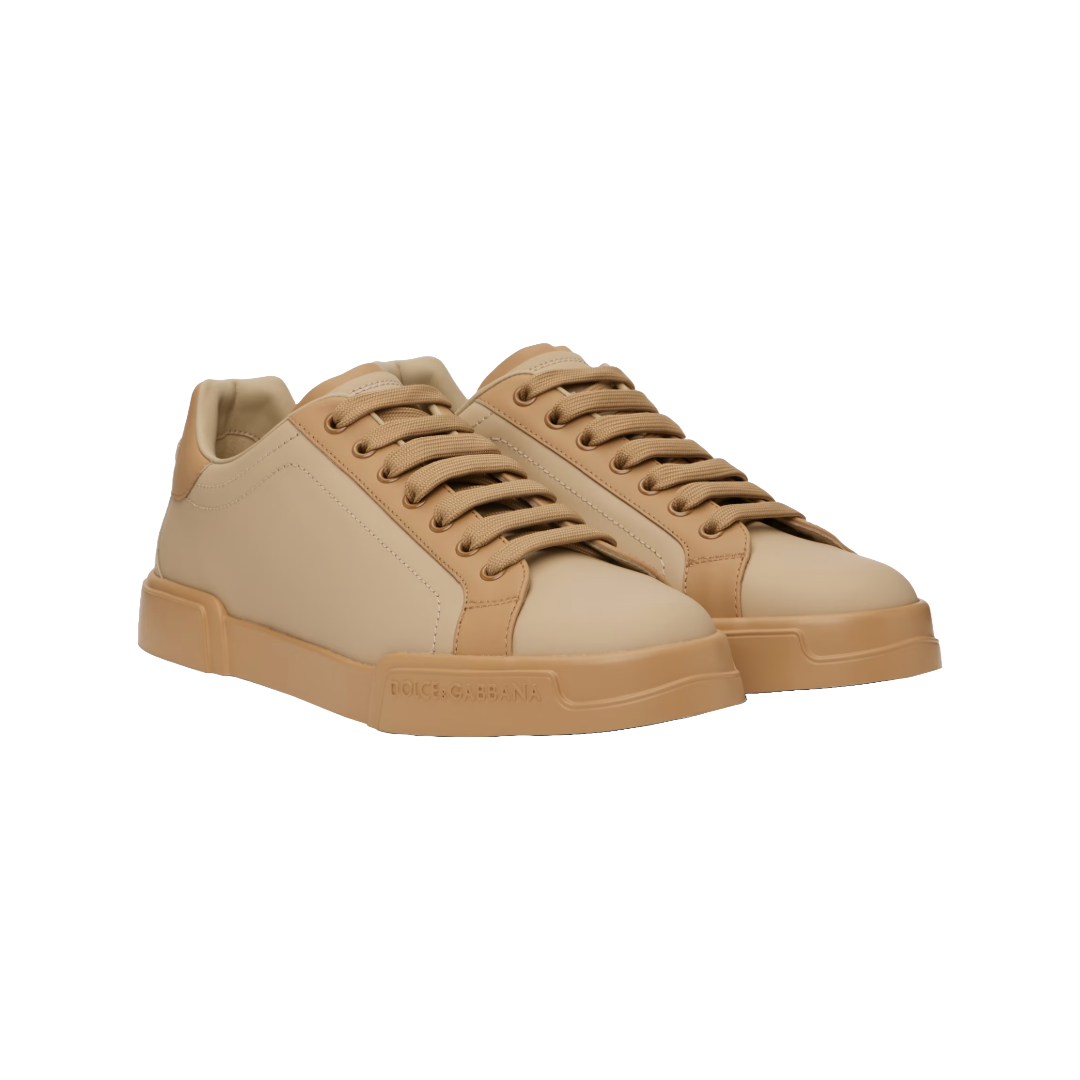 BROWN CALFSKIN NAPPA PORTOFINO SNEAKERS