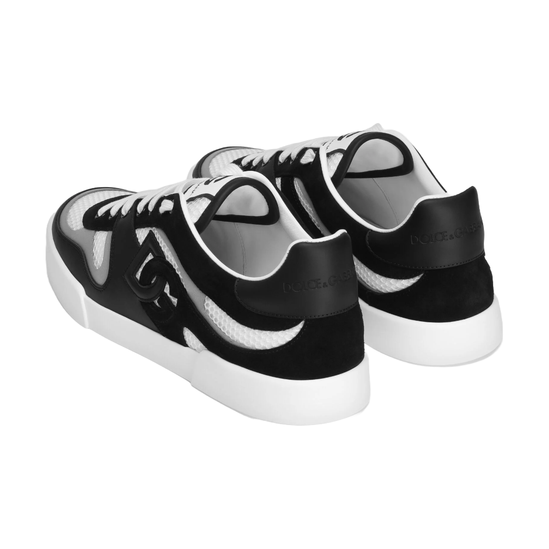 PORTOFINO LOGO PATCH SNEAKERS BLACK/WHITE