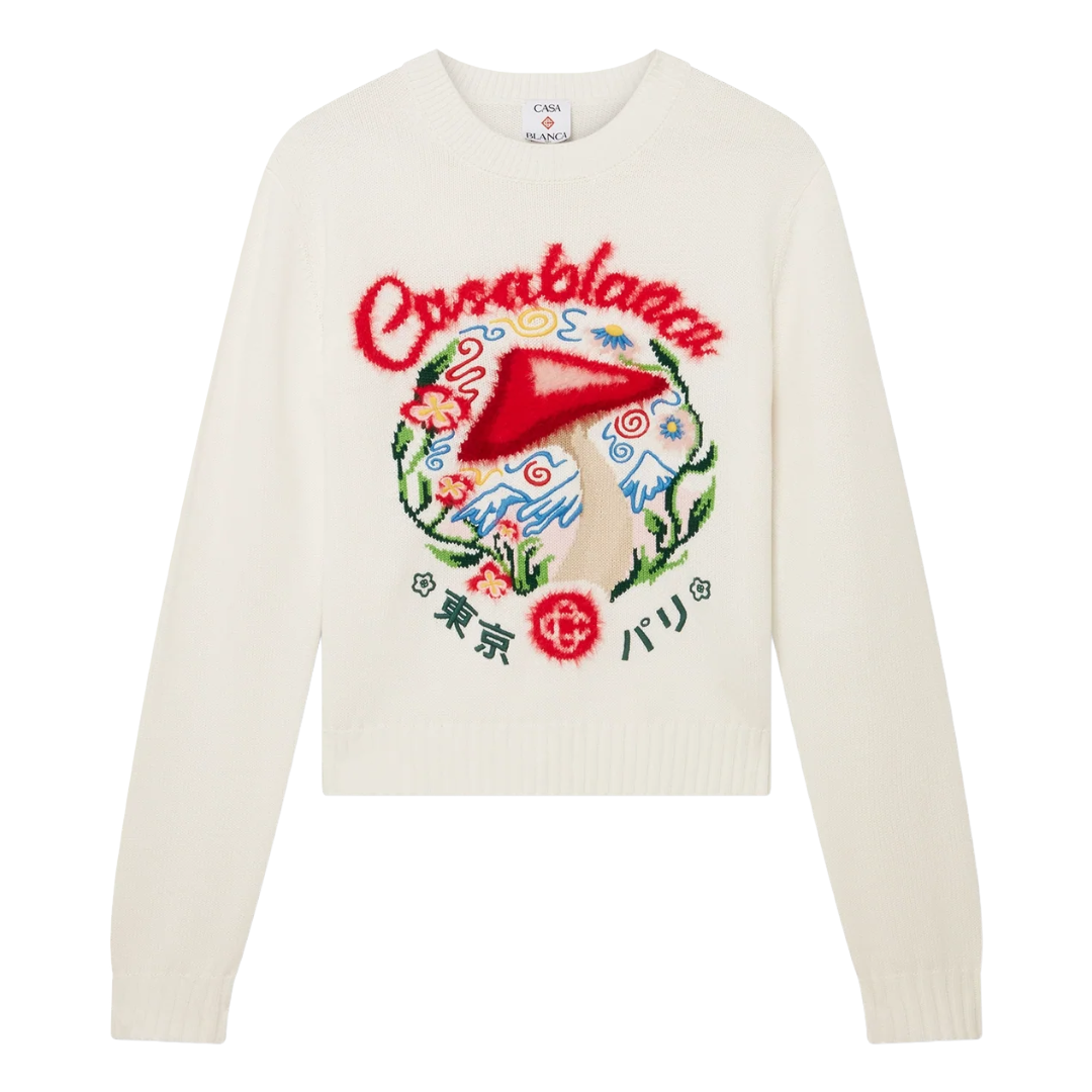 CASABLANCA COTTOM EMBROIDERED MUSHROOM JUMPER