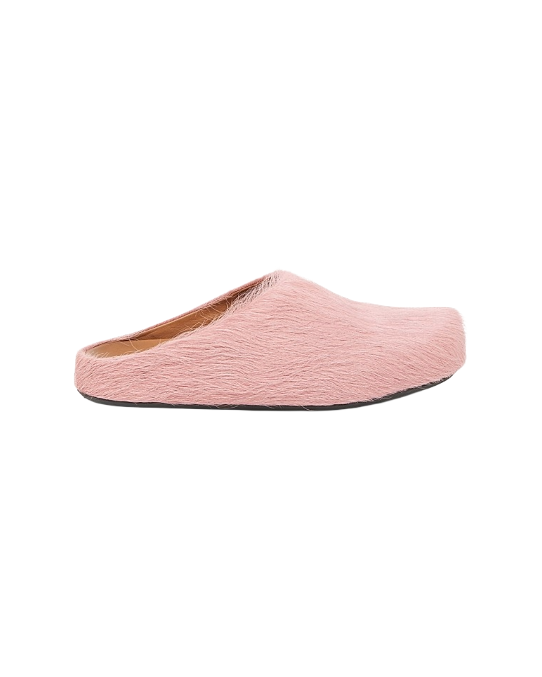 LIGHT PINK LOGO HAIR CALFSKIN FUSSBETT SABOT
