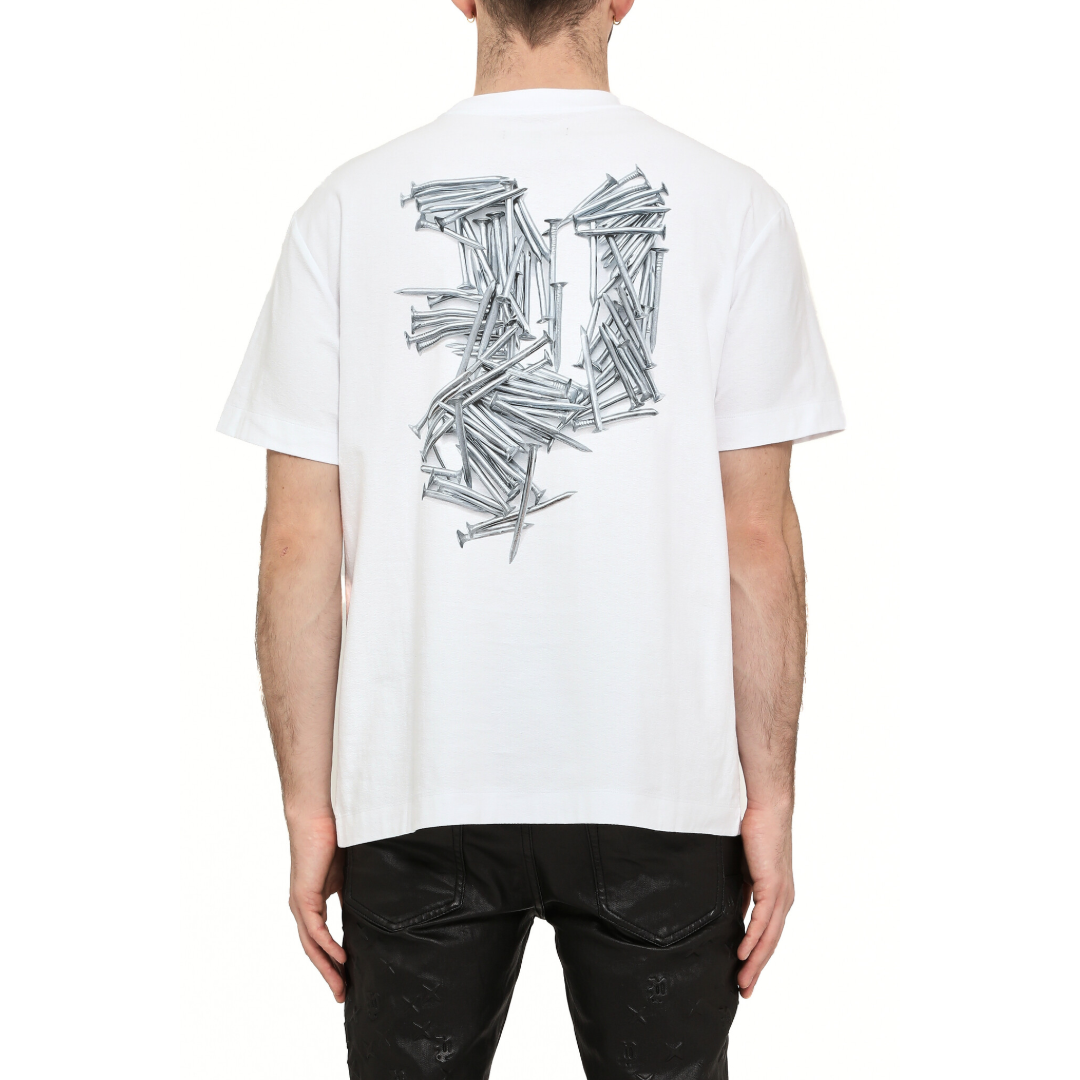 TEXTURED JERSEY T-SHIRT IN WHITE