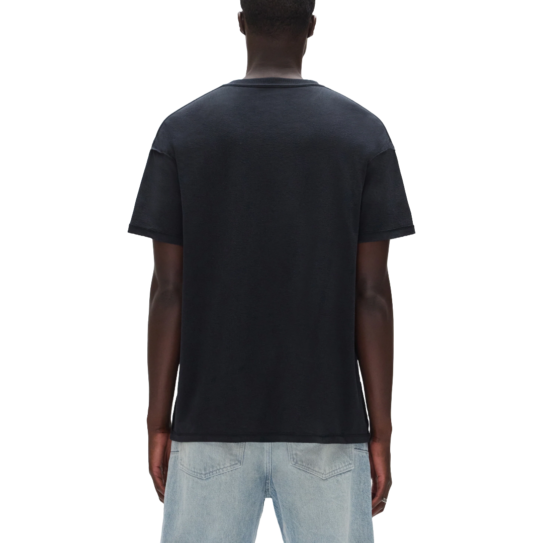 INSIDE OUT TEXTURED TEE IN DARK GRAY