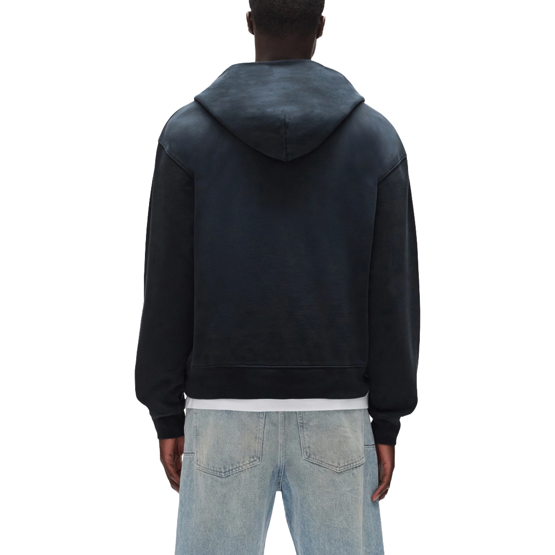 GOTHIC FLAMES HOODIE IN BLACK